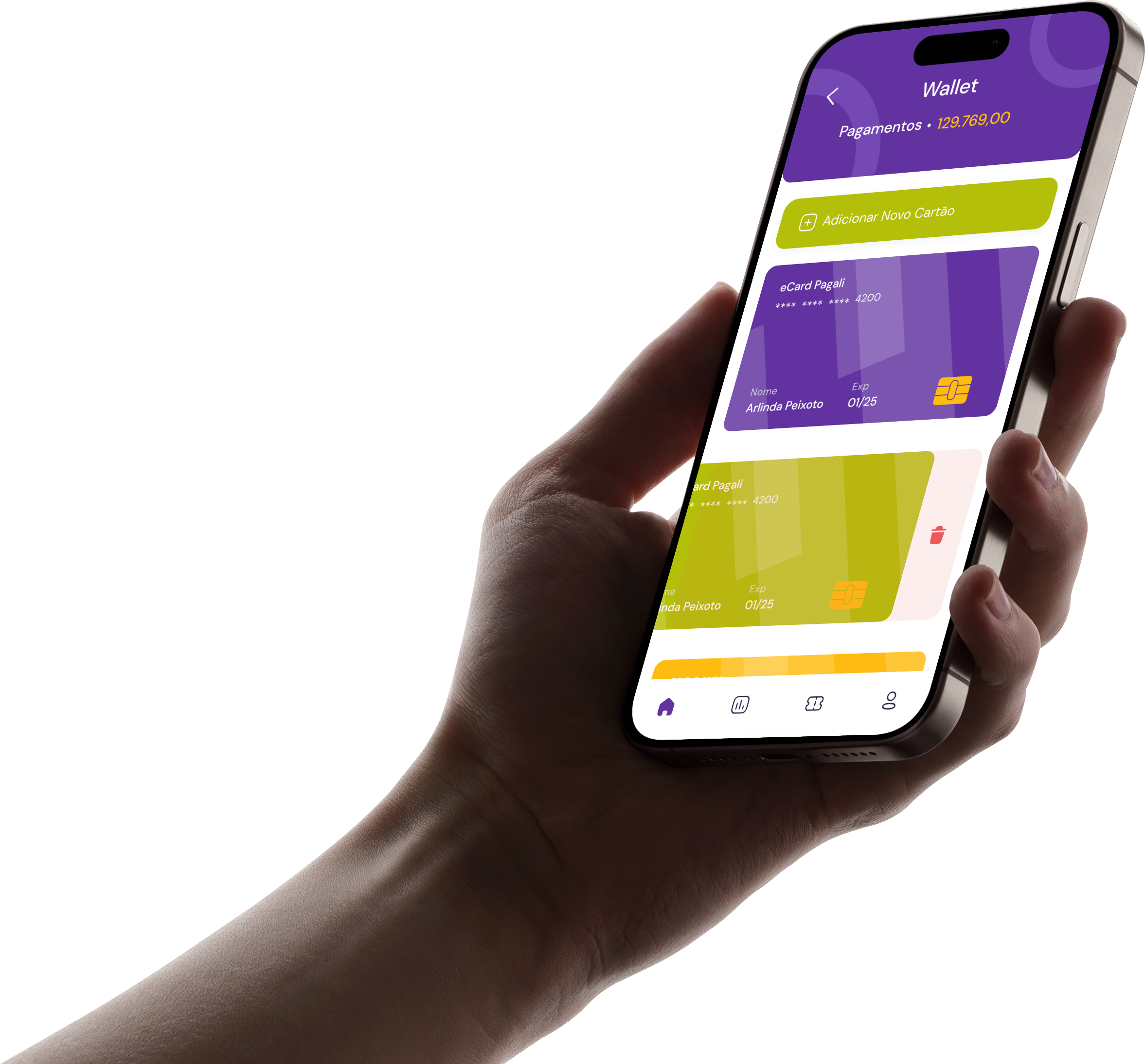 eCard Pagali no telemóvel