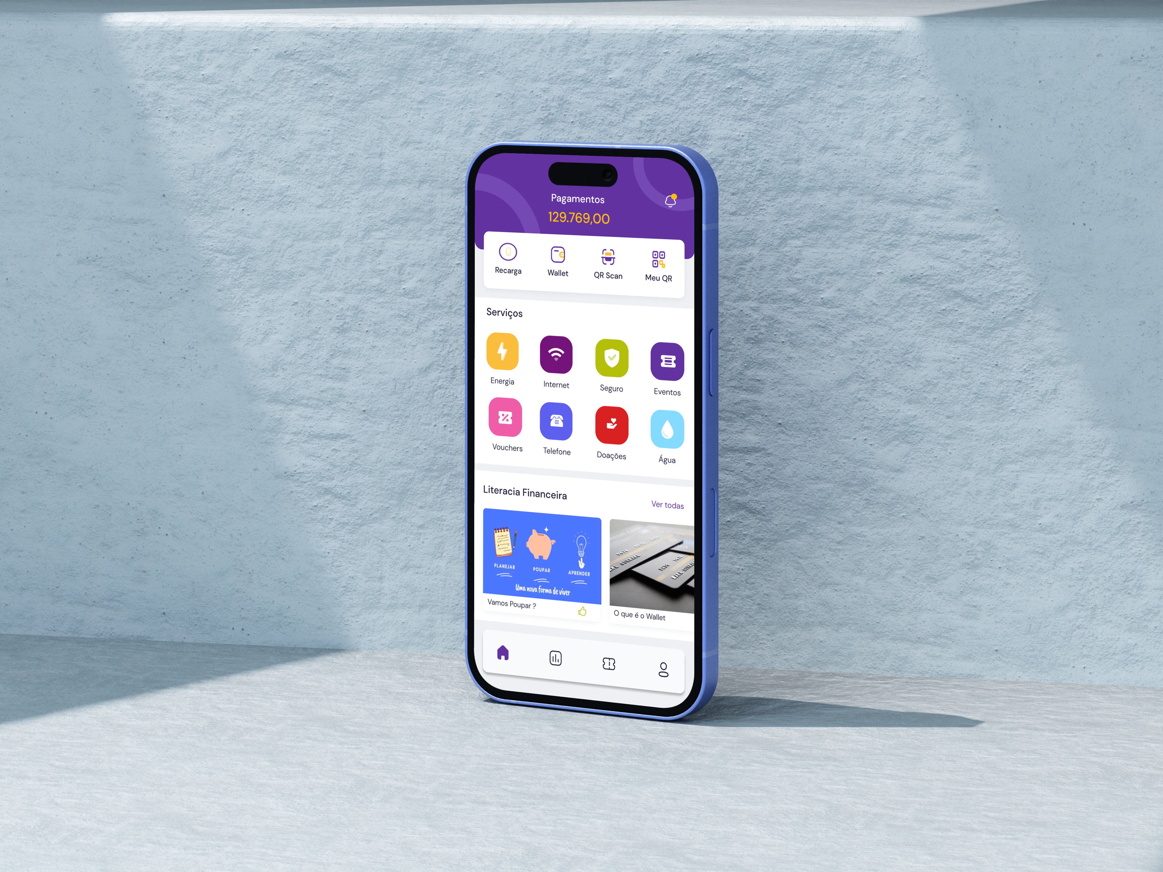 App Pagali no telemóvel